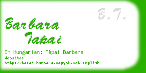 barbara tapai business card